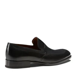 Online Fratelli Rossetti Leather And Suede Loafer | Black