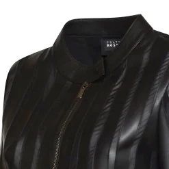 New Fratelli Rossetti Nappa Leather And Organza Jacket | Black