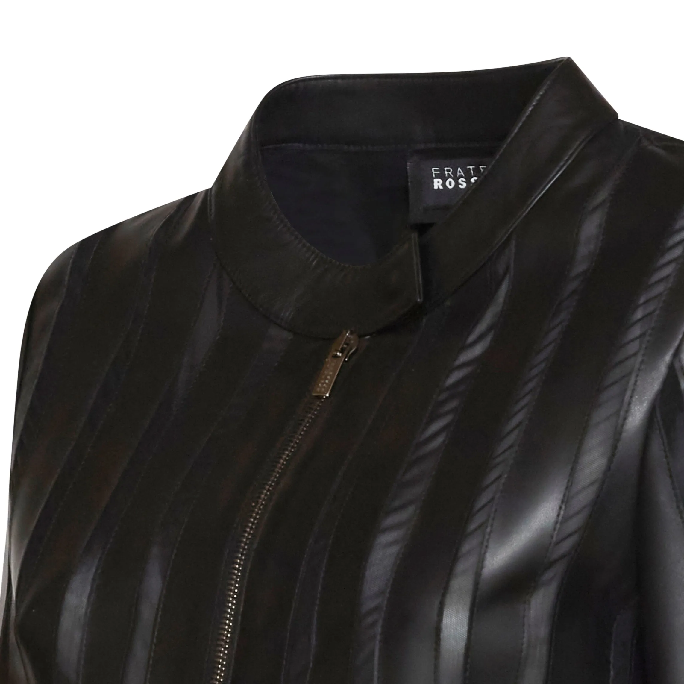 New Fratelli Rossetti Nappa Leather And Organza Jacket | Black