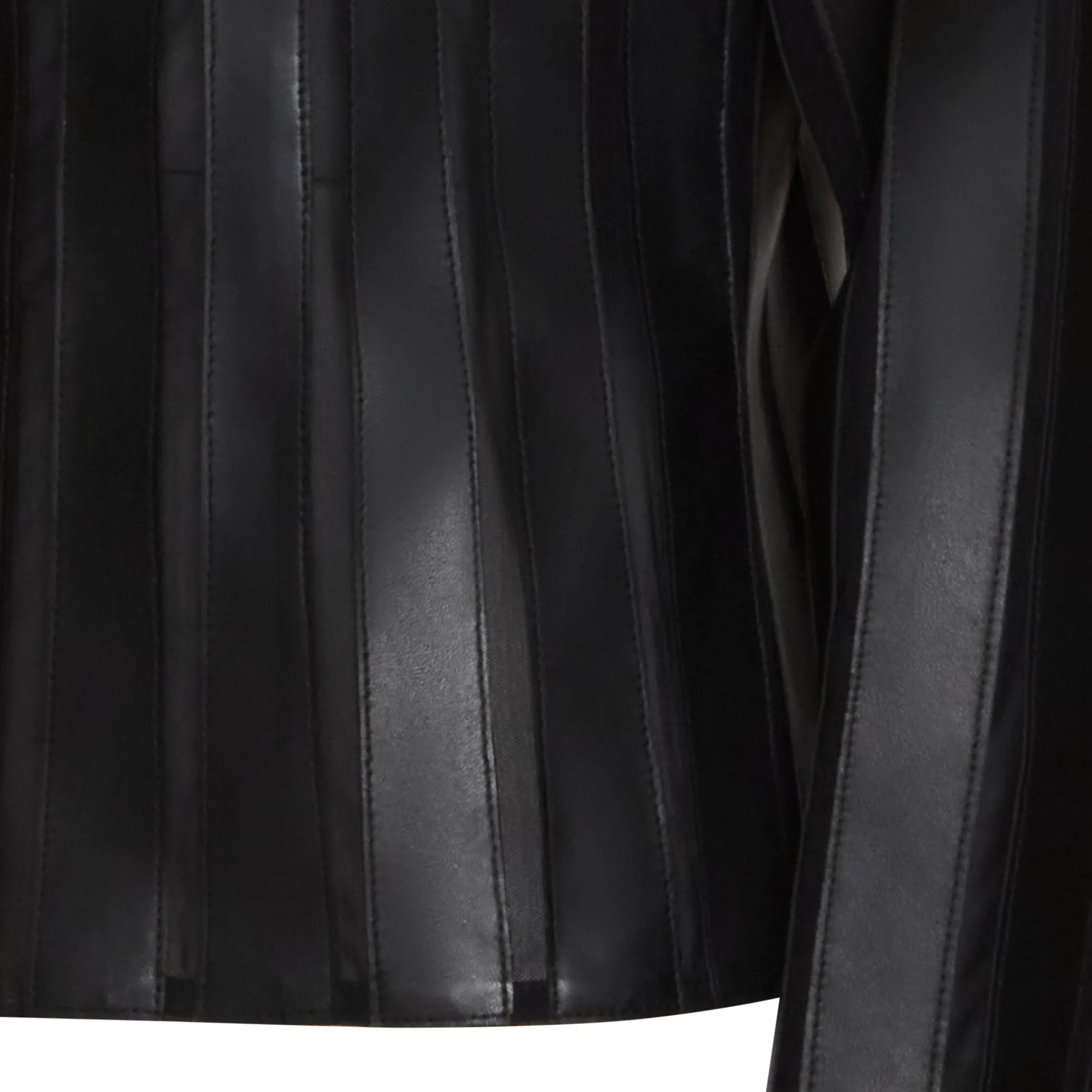 New Fratelli Rossetti Nappa Leather And Organza Jacket | Black