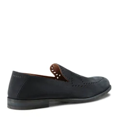 Online Fratelli Rossetti Blue Woven Suede Slippers | Navy blue