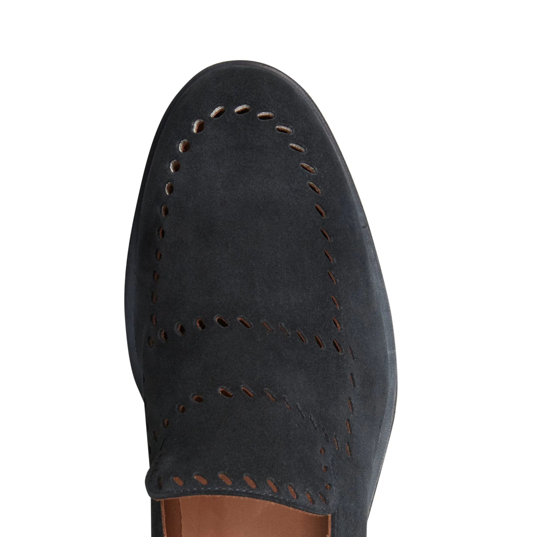 Online Fratelli Rossetti Blue Woven Suede Slippers | Navy blue