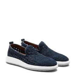 Hot Fratelli Rossetti Blue Woven Suede Sneaker | Navy blue