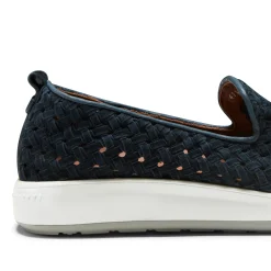 Hot Fratelli Rossetti Blue Woven Suede Sneaker | Navy blue