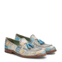 Store Fratelli Rossetti Brera Loafer In Embroidered Fabric | Light blue