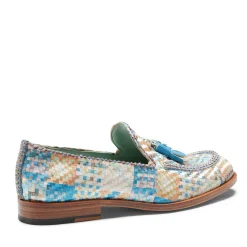 Store Fratelli Rossetti Brera Loafer In Embroidered Fabric | Light blue