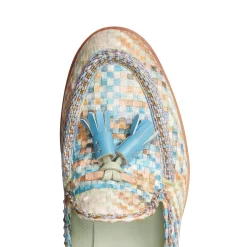 Discount Fratelli Rossetti Brera Loafer In Embroidered Fabric | Light blue