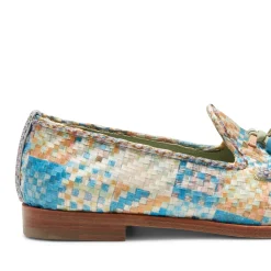 Discount Fratelli Rossetti Brera Loafer In Embroidered Fabric | Light blue