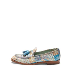 Discount Fratelli Rossetti Brera Loafer In Embroidered Fabric | Light blue