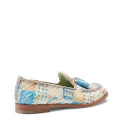 Discount Fratelli Rossetti Brera Loafer In Embroidered Fabric | Light blue