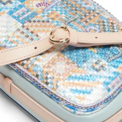 Hot Fratelli Rossetti Brera Woven Shoulder Bag | Light blue