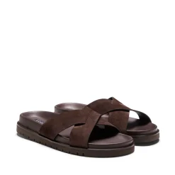 Clearance Fratelli Rossetti Suede Sandal | Brown