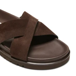 Clearance Fratelli Rossetti Suede Sandal | Brown