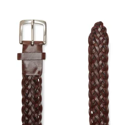 Discount Fratelli Rossetti Cintura Uomo In Pelle Intrecciata- Chestnut