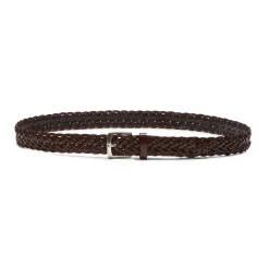 Discount Fratelli Rossetti Cintura Uomo In Pelle Intrecciata- Chestnut