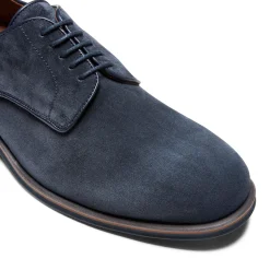 Discount Fratelli Rossetti Derby Uomo In Suede- Navy blue