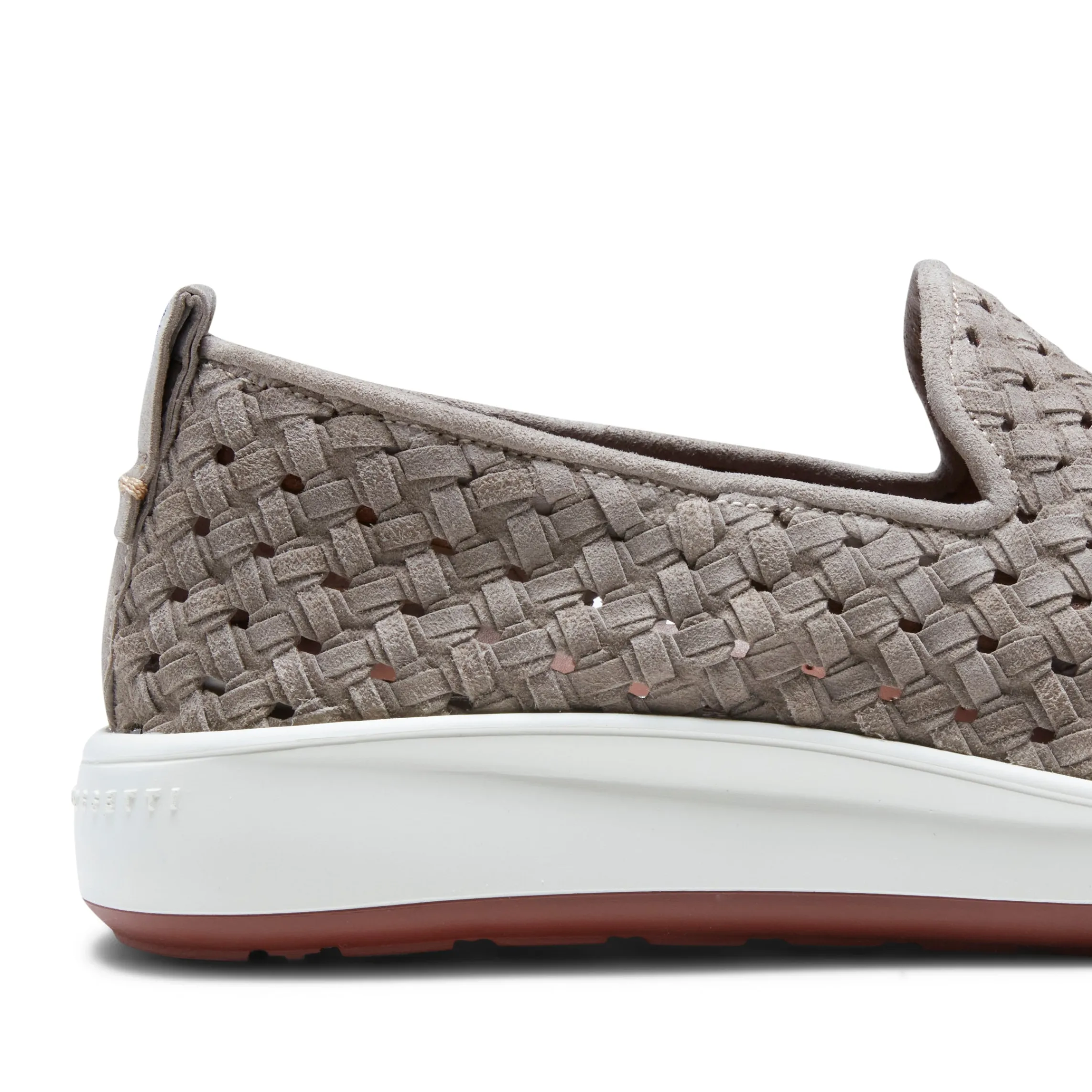 Store Fratelli Rossetti Woven Suede Sneaker | Dove Grey