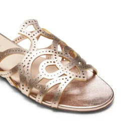 Store Fratelli Rossetti Gold Leather Sandal | Light gold