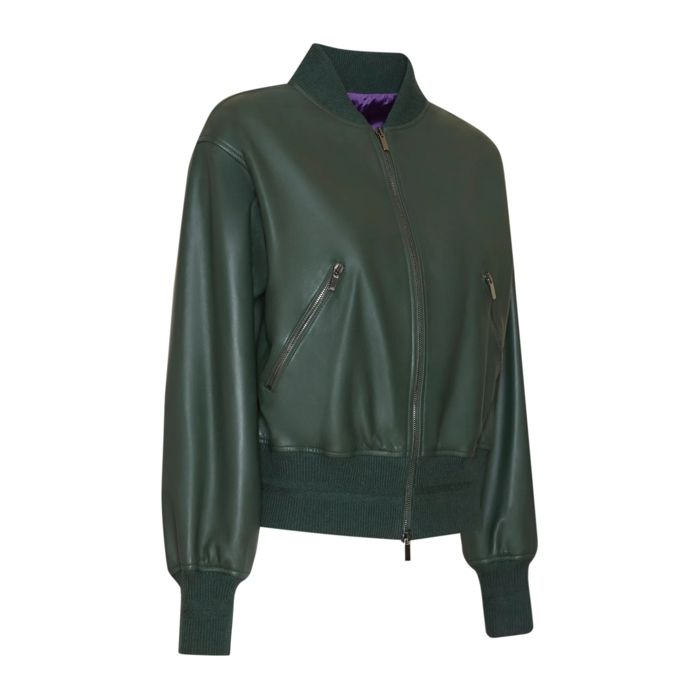 Clearance Fratelli Rossetti Nappa Leather Bomber | Green