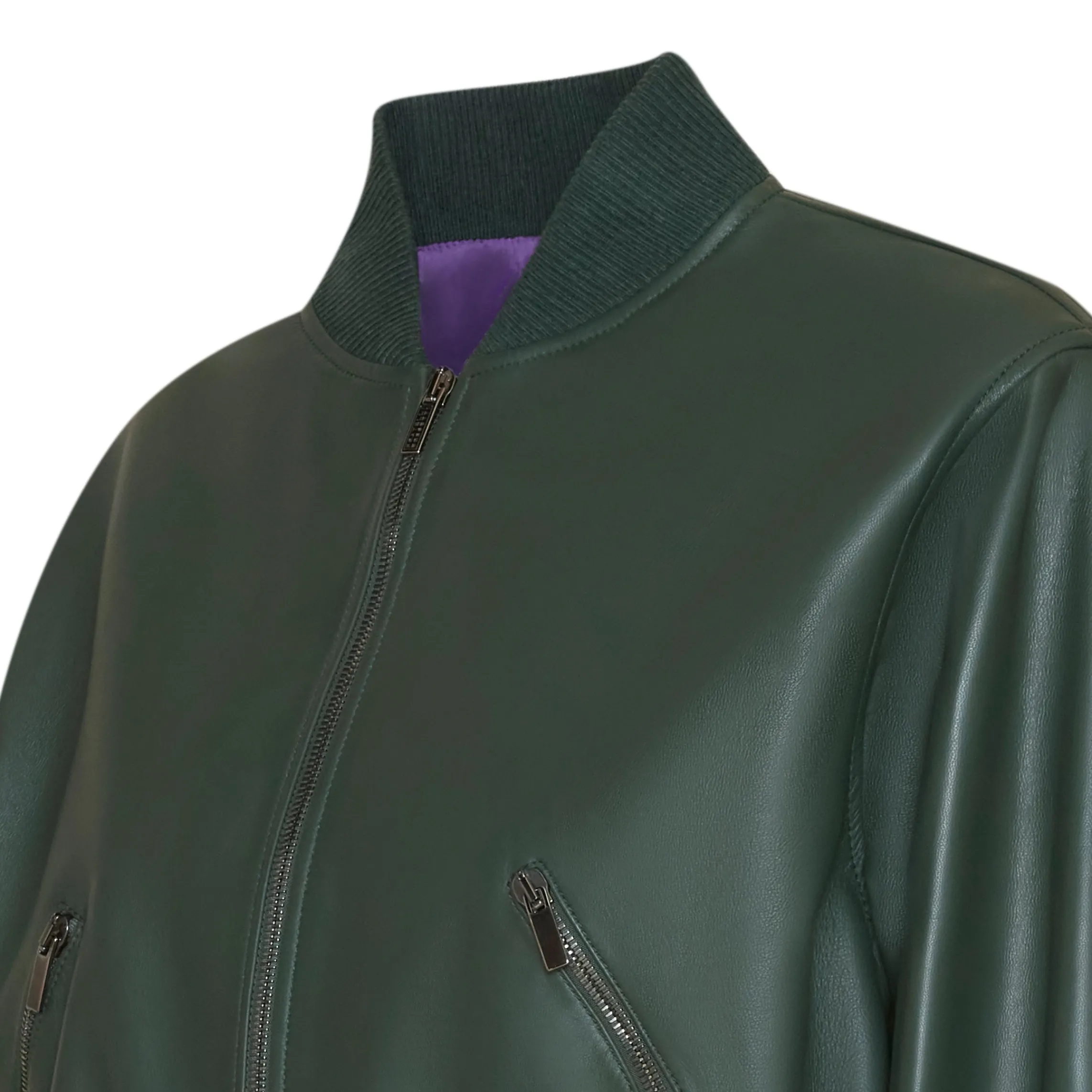 Clearance Fratelli Rossetti Nappa Leather Bomber | Green