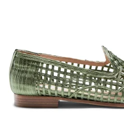 Cheap Fratelli Rossetti Green Woven Slipper | Verde