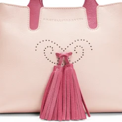 Cheap Fratelli Rossetti Grey Small Hobo Tote Bag | Powder pink