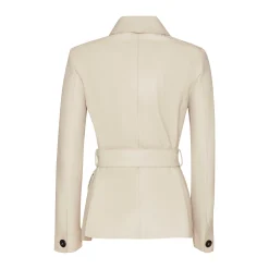 New Fratelli Rossetti Ivory Leather Safari Jacket | Avorio