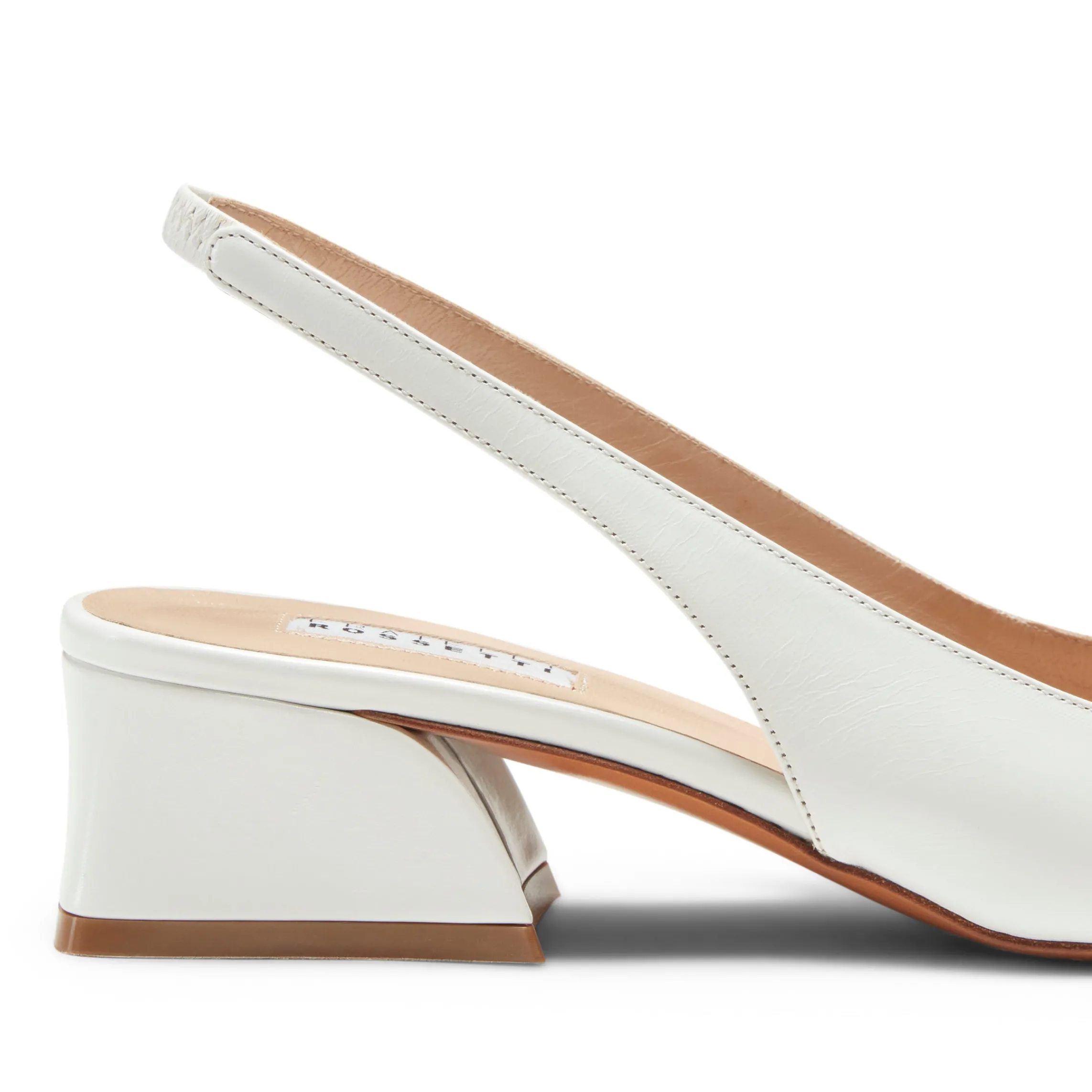 Best Sale Fratelli Rossetti Leather Slingback| White