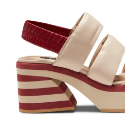 Hot Fratelli Rossetti Leather Wedge Sandal | Milk white