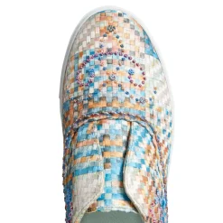 Flash Sale Fratelli Rossetti Embroidered Fabric Hobo Sport Sneakers | Light blue