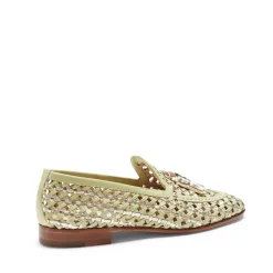 Cheap Fratelli Rossetti Woven Leather Brera Loafer | Lime green