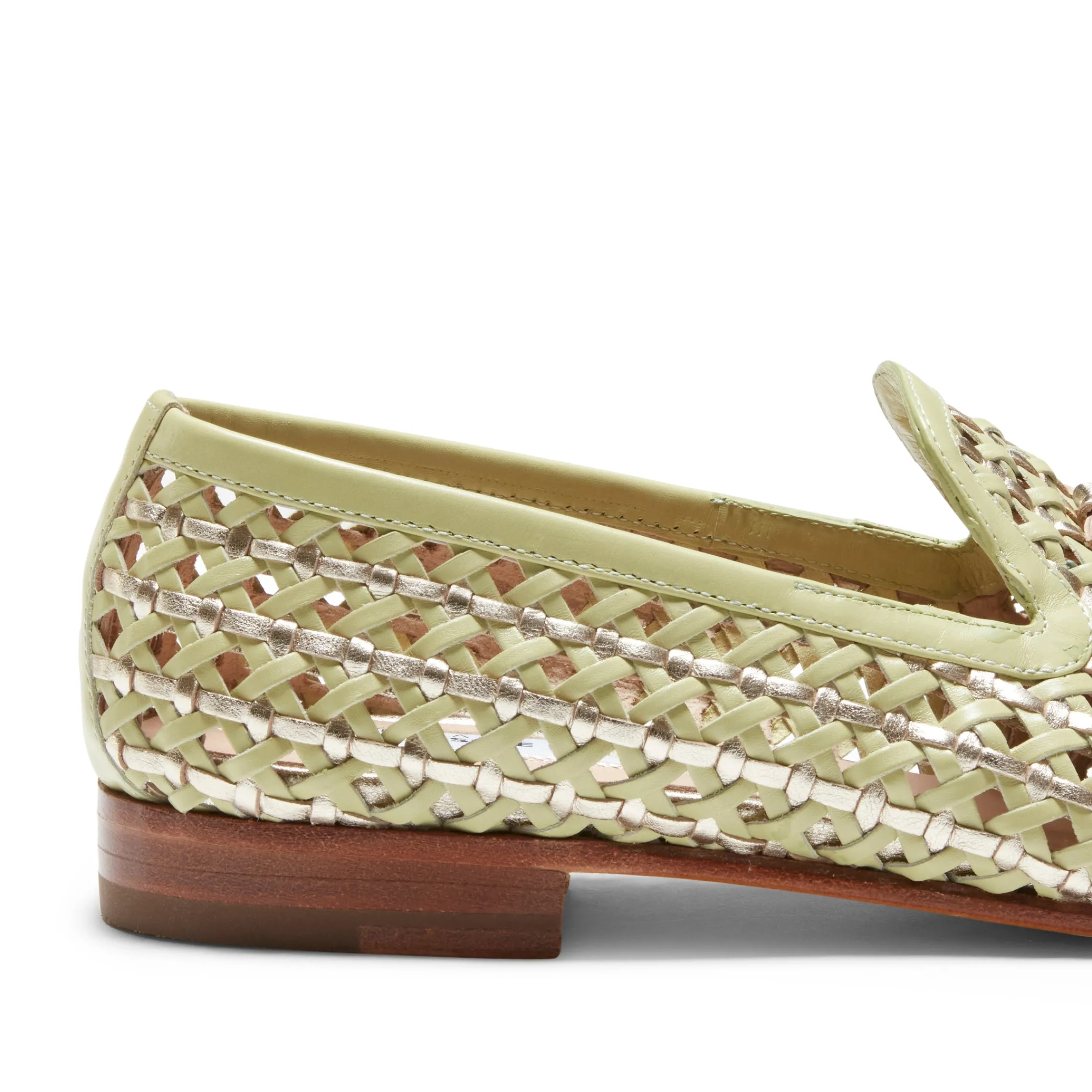 Cheap Fratelli Rossetti Woven Leather Brera Loafer | Lime green