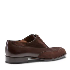 Sale Fratelli Rossetti Leather And Suede Lace-up Shoe | Mahogany