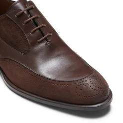 Sale Fratelli Rossetti Leather And Suede Lace-up Shoe | Mahogany