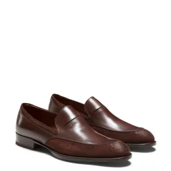 Fashion Fratelli Rossetti Leather And Suede Loafer | Mahogany