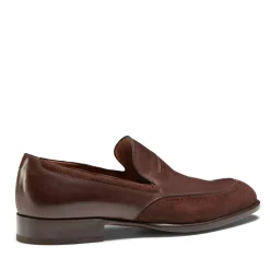 Fashion Fratelli Rossetti Leather And Suede Loafer | Mahogany