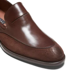 Fashion Fratelli Rossetti Leather And Suede Loafer | Mahogany