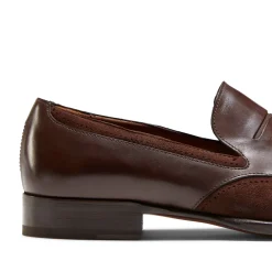 Fashion Fratelli Rossetti Leather And Suede Loafer | Mahogany