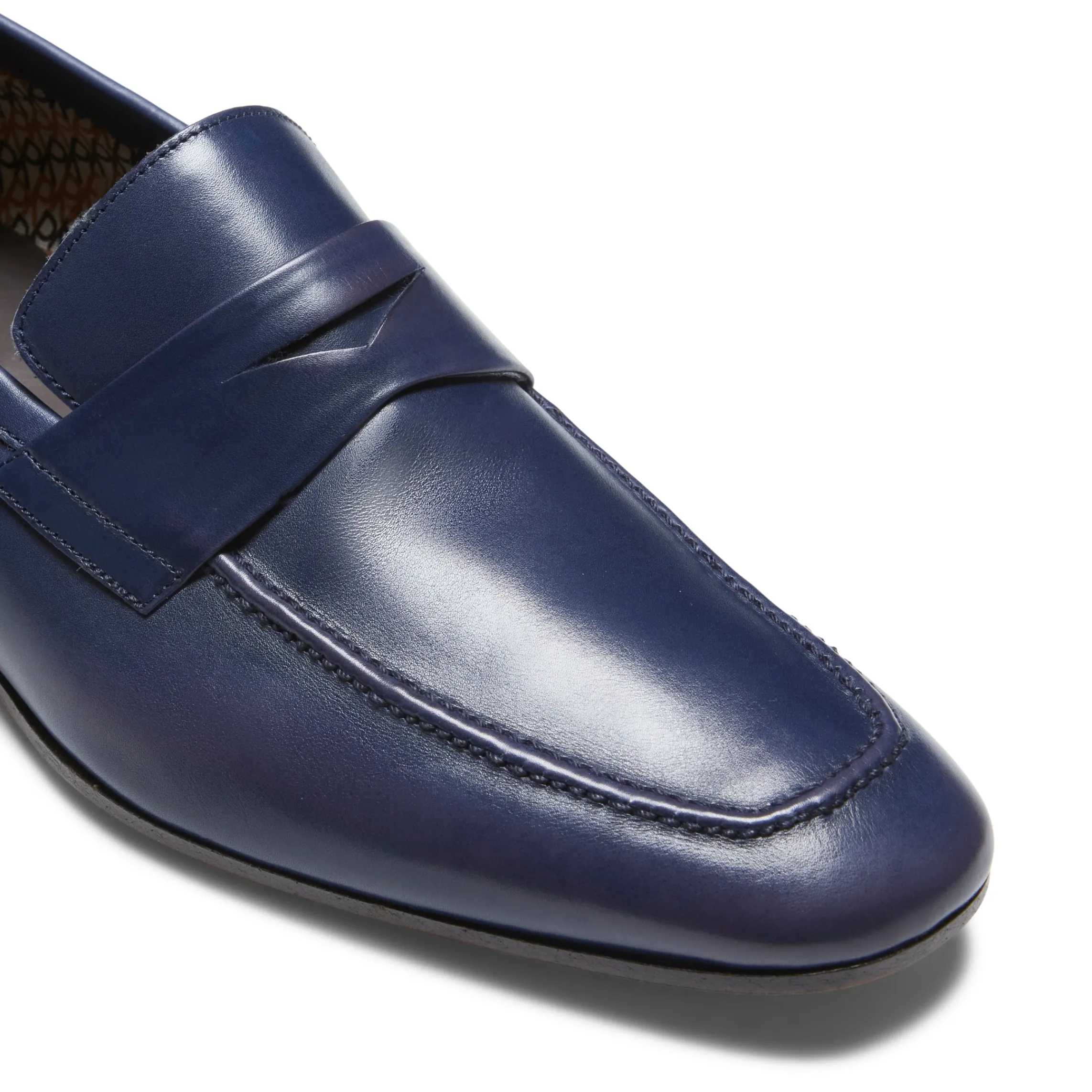 Store Fratelli Rossetti Men's Navy Blue Leather Loafer | Aquamarine