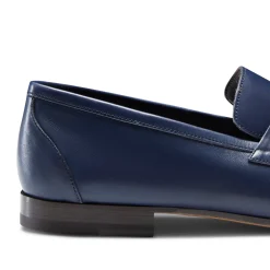 Store Fratelli Rossetti Men's Navy Blue Leather Loafer | Aquamarine