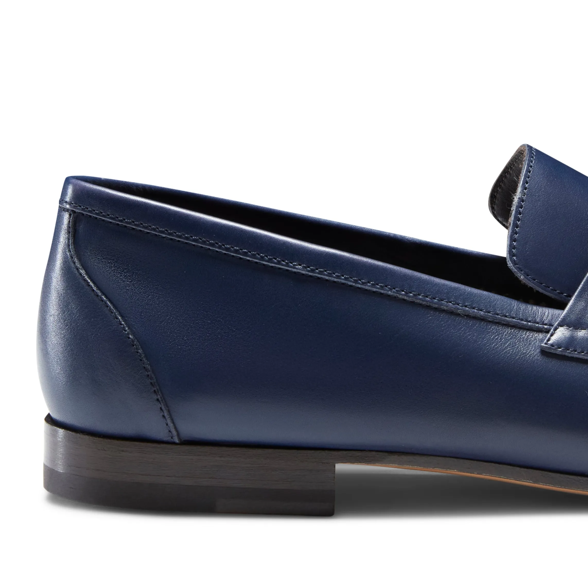 Store Fratelli Rossetti Men's Navy Blue Leather Loafer | Aquamarine