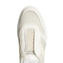 Store Fratelli Rossetti Milk-white Leather And Fabric Sneaker | Milk white
