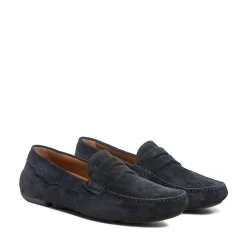 Flash Sale Fratelli Rossetti Mocassino Driver In Suede- Navy blue