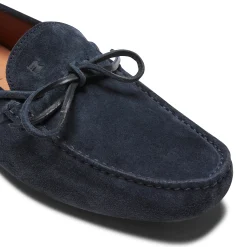 Outlet Fratelli Rossetti Mocassino Driver Uomo In Suede- Navy blue