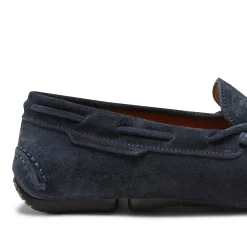 Outlet Fratelli Rossetti Mocassino Driver Uomo In Suede- Navy blue