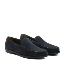 Hot Fratelli Rossetti Mocassino In Suede- Navy blue
