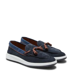 Cheap Fratelli Rossetti Mocassino Uomo In Suede- Navy blue