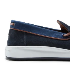 Cheap Fratelli Rossetti Mocassino Uomo In Suede- Navy blue