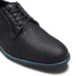Clearance Fratelli Rossetti Woven Leather Lace-up Shoe | Navy blue