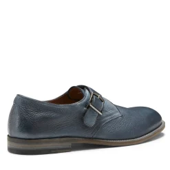 Online Fratelli Rossetti Blue Leather Double-buckle Derby Shoe | Ocean